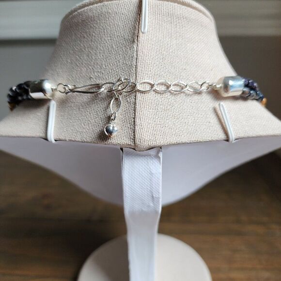 Genuine turquoise Southwestern beaded necklace - 18" - 925 SS - genuine stones - Picture 3 of 7